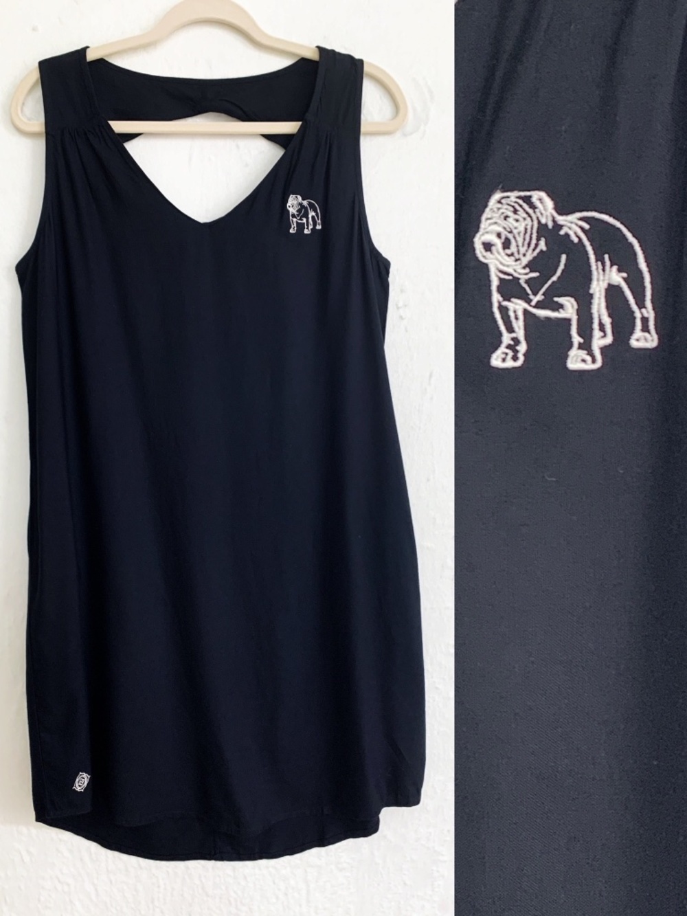 Stewart Simmons Gameday Georgia Bulldog V-Neck Dress Sz S